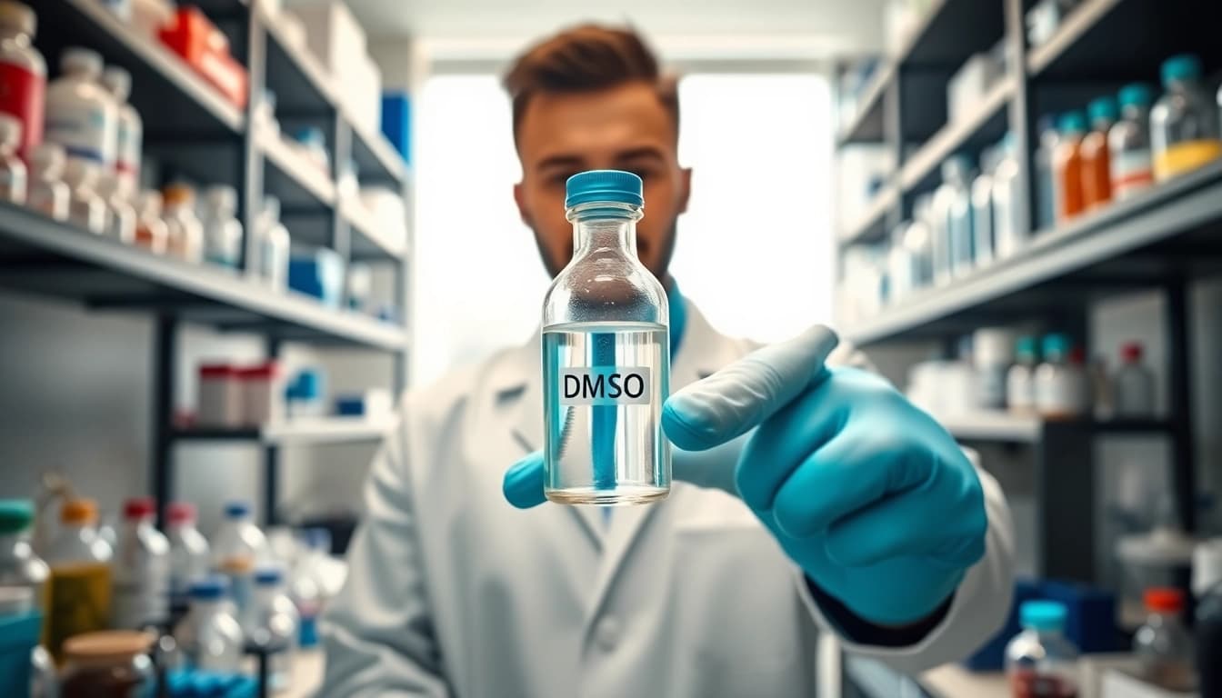 Discover the purity of dmso organic in a laboratory setting with a professional pharmacist.