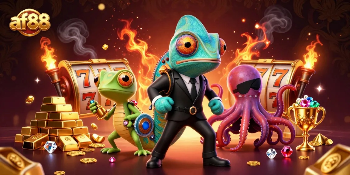 Engage in thrilling gameplay with af88's vibrant casino world featuring dynamic characters and rich treasures.