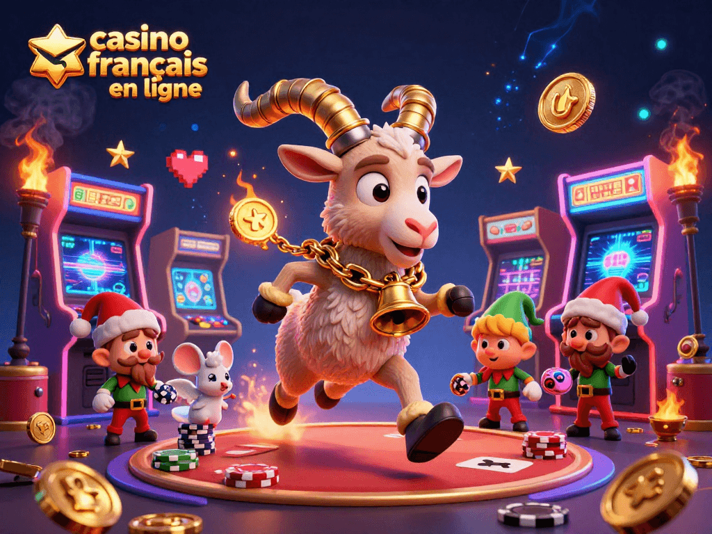 Plongez dans l'univers du casino français en ligne avec une illustration de jeu festive et dynamique.