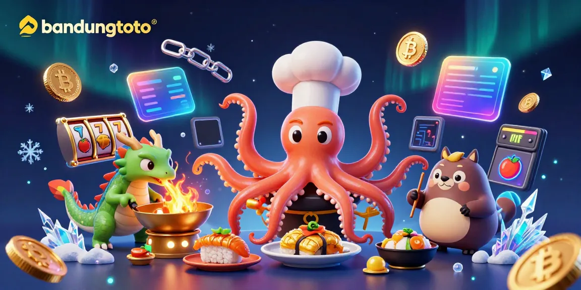 Engage with winning strategies on bandungtoto's vibrant casino gaming illustration featuring unique characters and elements.