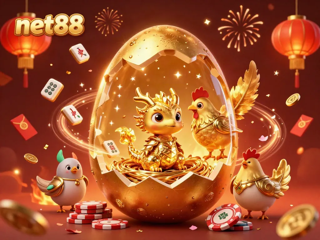 Experience thrilling wins with net88 featuring a golden dragon and immersive casino elements.