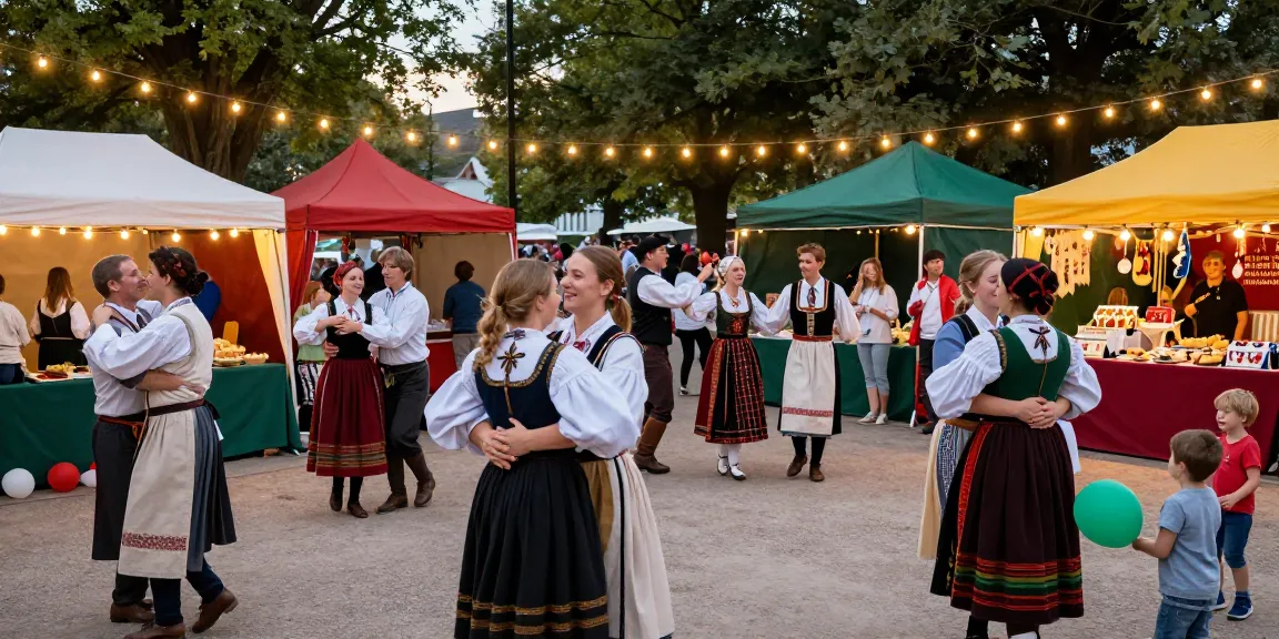Cultural festival celebrating Breton artistry and community spirit with vibrant activities and traditional costumes, featuring the keyword เกมสล็อต in festive ambiance.