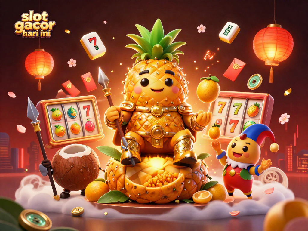 Engage in thrilling slot gacor hari ini action with vibrant characters and casino elements in a dynamic 3D illustration.