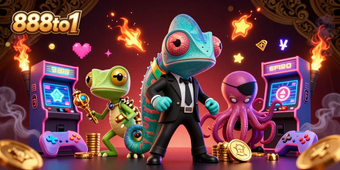 Engage in thrilling gameplay at 888to1 with vibrant casino action featuring dynamic characters and colorful game elements.