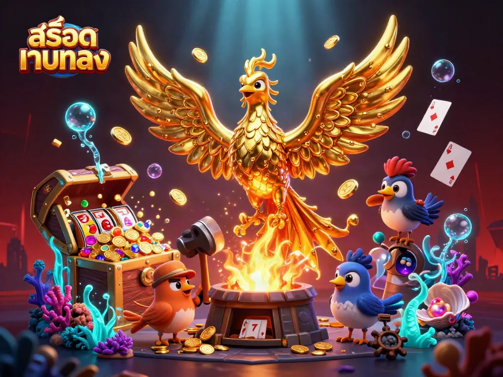 เล่นเกม สล็อตเว็บตรง พร้อมกับเฟนิกซ์ทองคำและซิงค์สวยๆ ในบรรยากาศที่มีสีสัน