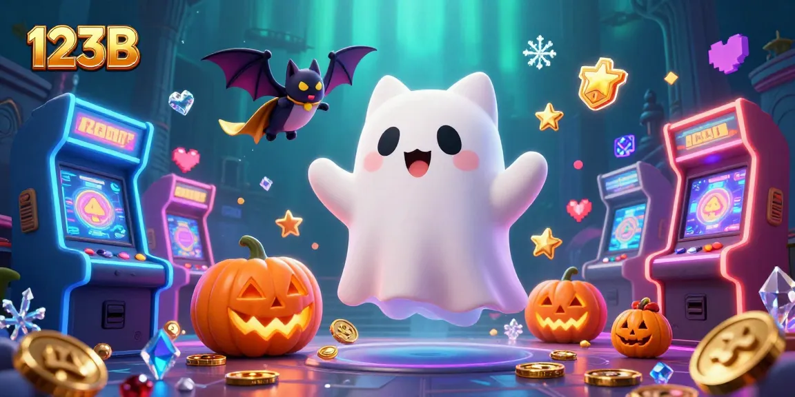 Experience thrilling gameplay at 123B with a dazzling haunted casino scene featuring ghostly characters.