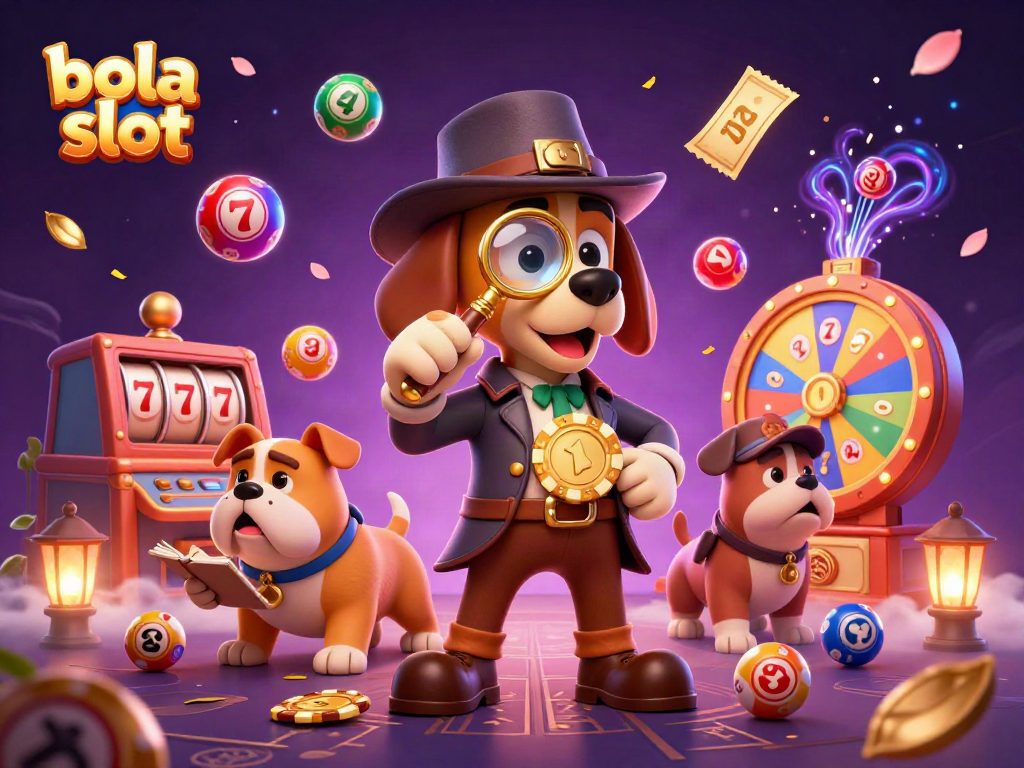 Engage with the vibrant bola slot scene featuring characters and dynamic gambling elements.