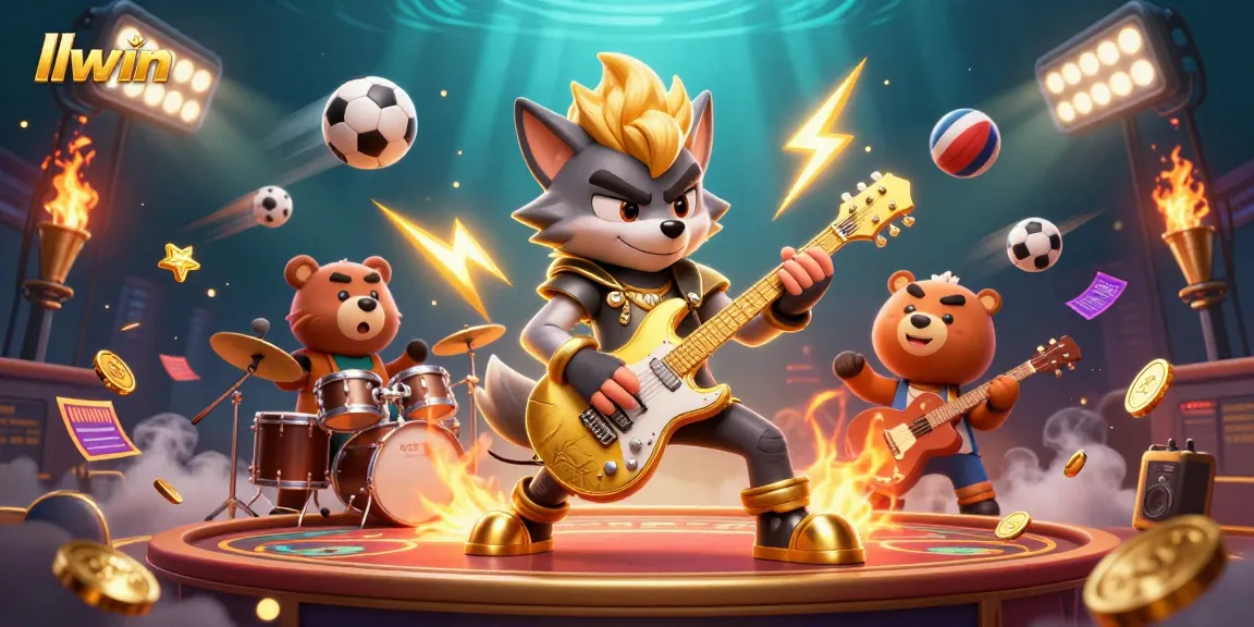 Experience thrilling gaming action at llwin with dynamic casino elements and vibrant characters.