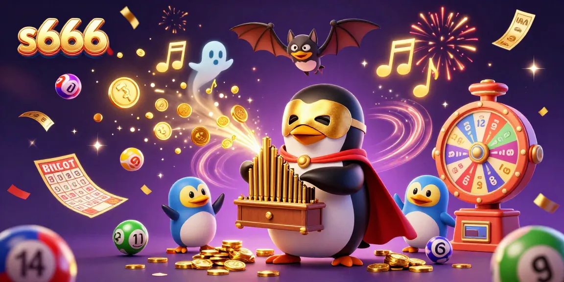 Experience the excitement of s666 with a colorful array of lottery elements and lively characters.