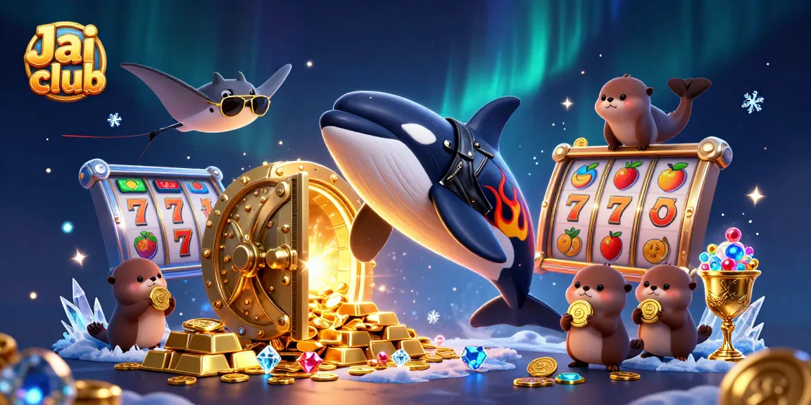 Experience classic gaming thrills with Jai club's stunning 3D casino scene featuring vibrant characters.