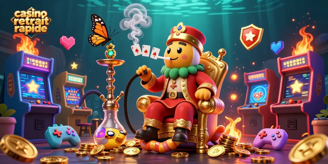 Profitez d'un casino retrait rapide avec cette illustration captivante à thème de jeu.