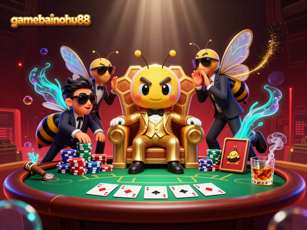 Experience thrilling gameplay with gamebainohu88, featuring a bumblebee mob boss in a dynamic casino scene.
