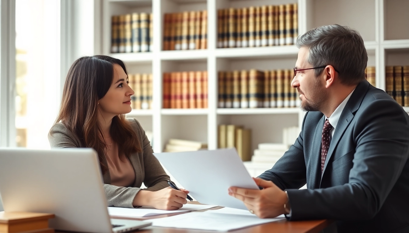 Couple engaging in a discussion about Family Law Financial Agreements in a professional setting.