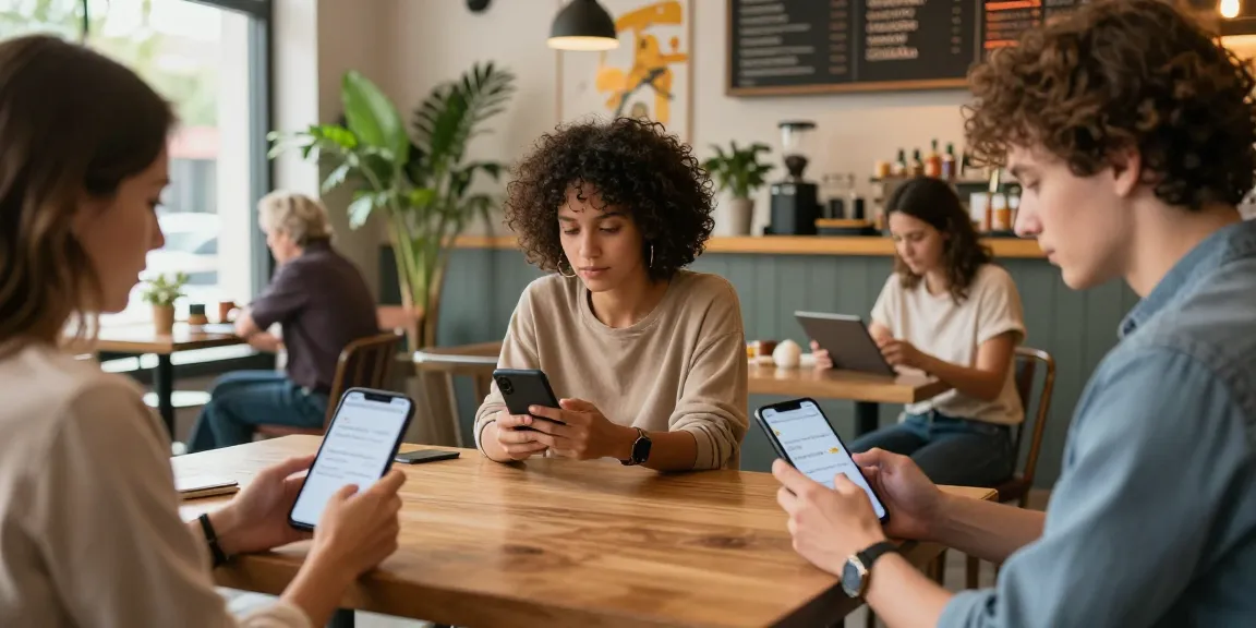 Adults browsing for top smoke cigarettes and tobacco wholesale in a cozy café setting.