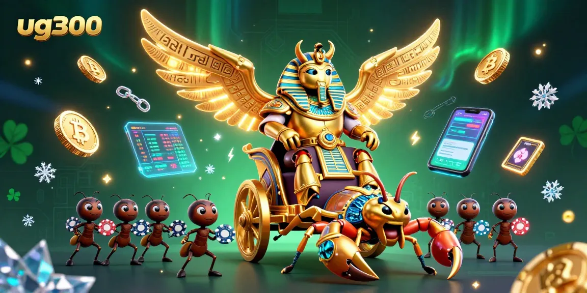 Menang besar di ug300 dengan tentara semut membawa chip poker, dimulai dari chariot scarab emas.