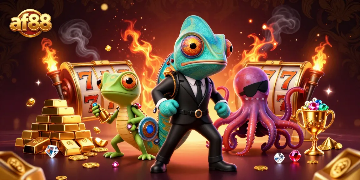 Engage in thrilling gameplay with af88's vibrant casino world featuring dynamic characters and rich treasures.