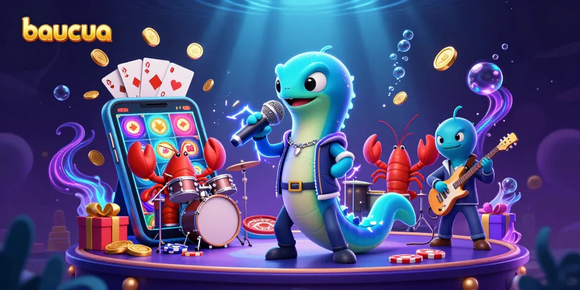 Baucua game comes alive with an electric eel DJ, lobster drummer, and seahorse guitarist in an underwater casino