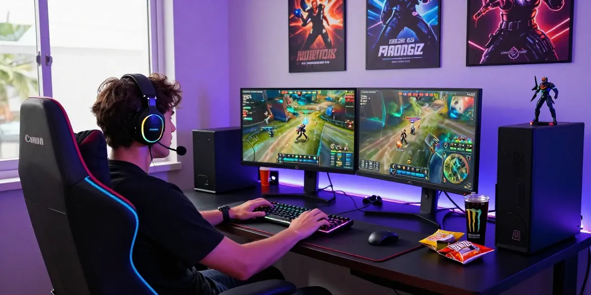Pro gamer enjoying an immersive experience on CIKA4D platform with dynamic gaming setup