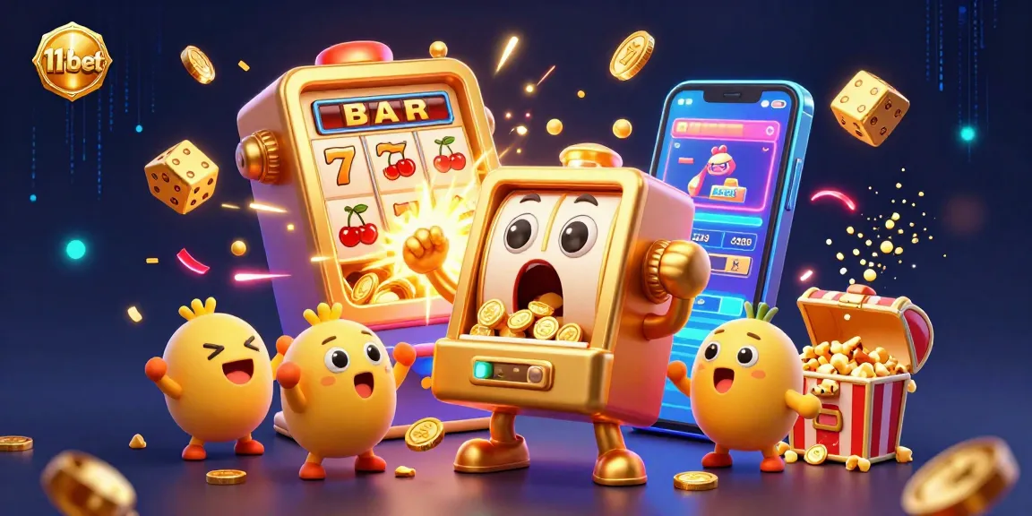 Experience thrilling wins at 11bet with lively slot machines bursting with coins and excitement.