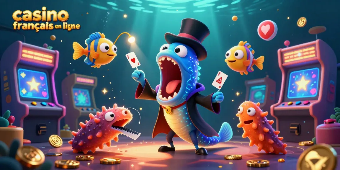Les personnages animés créent un spectacle magique dans un casino français en ligne coloré.