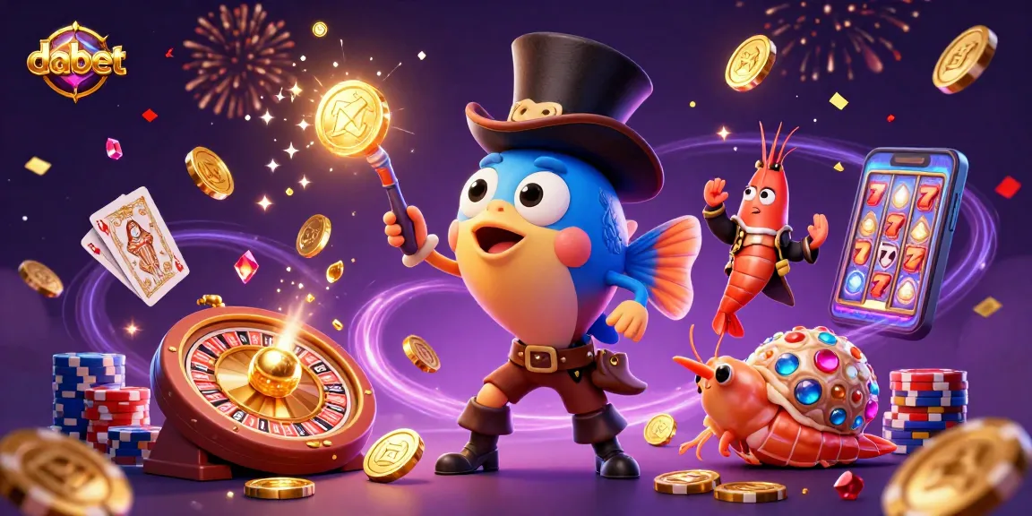 Dabet offers an exciting casino experience with a lively scene filled with engaging characters and dynamic elements.