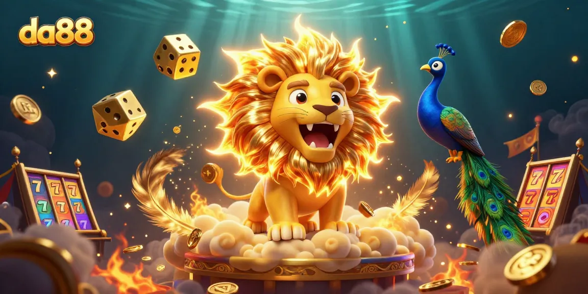 Experience the excitement of da88 with a lively casino scene featuring vibrant characters and dynamic elements.