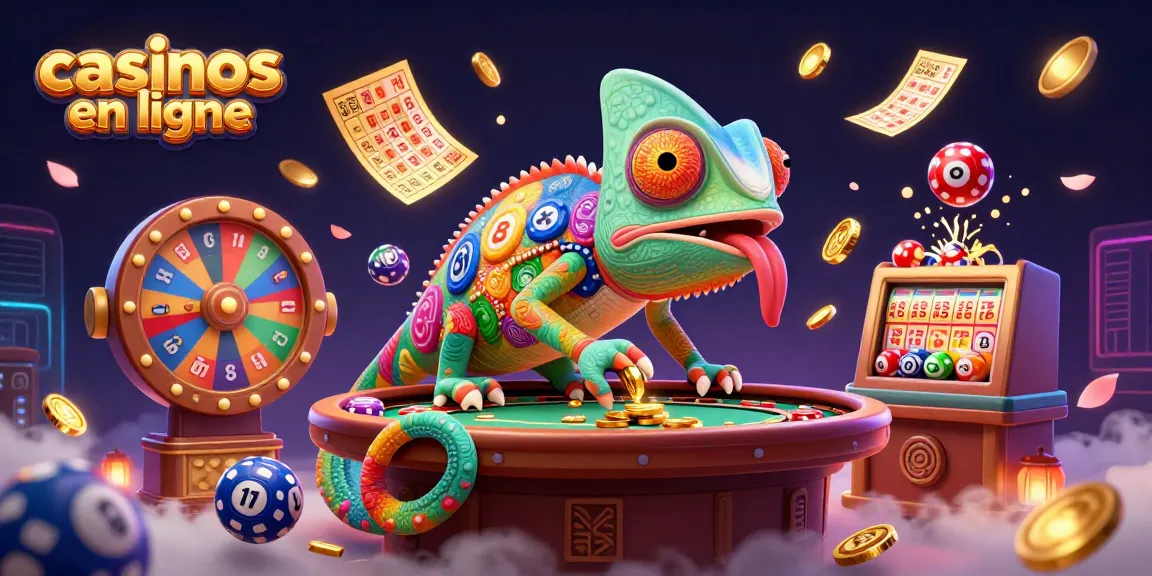 Gagnez avec des casinos en ligne grâce à un chameleon casino coloré entouré de jeux dynamiques.