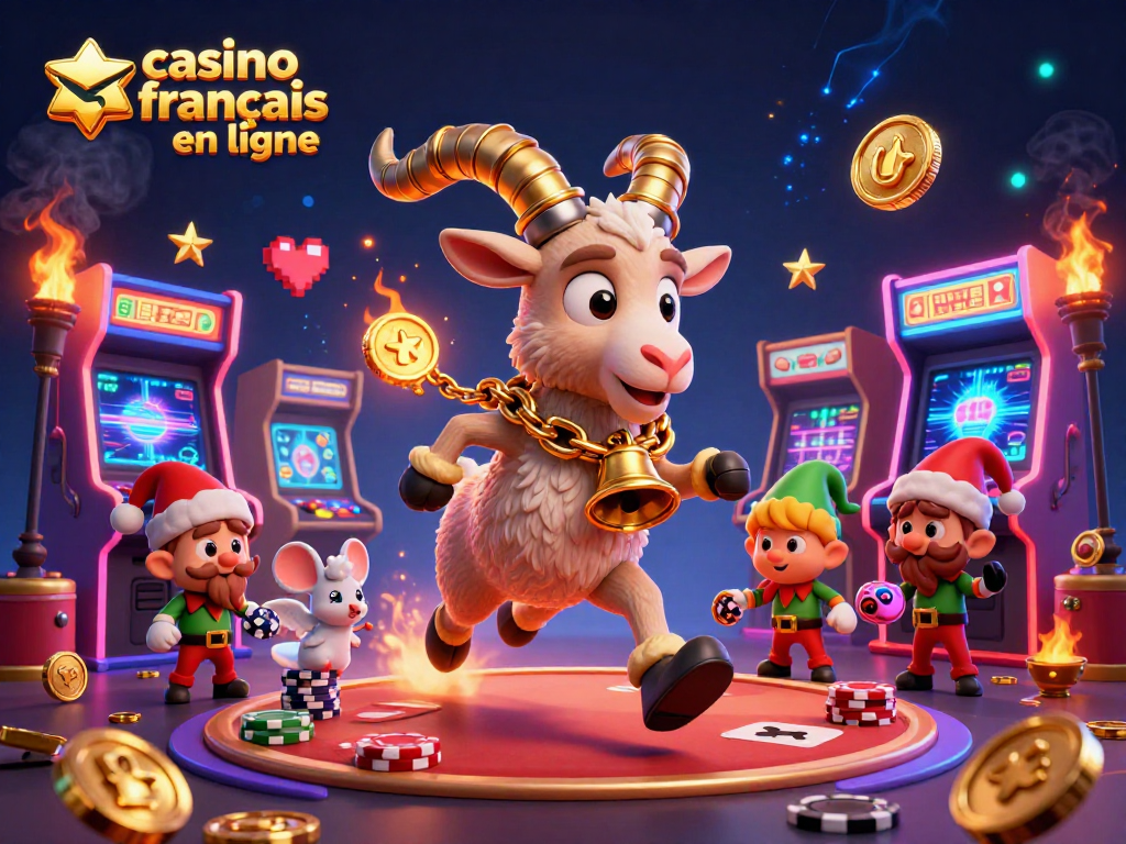 Plongez dans l'univers du casino français en ligne avec une illustration de jeu festive et dynamique.
