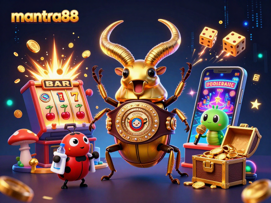 Experience mantra88 with the dynamic energy of 3D gambling characters and exploding slot machines.