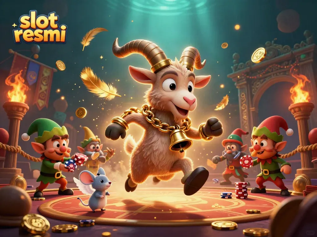 Experience the excitement of slot resmi as characters engage in a thrilling casino scene with magical elements.