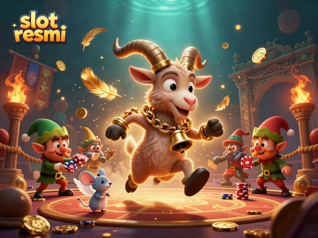 Experience the excitement of slot resmi as characters engage in a thrilling casino scene with magical elements.